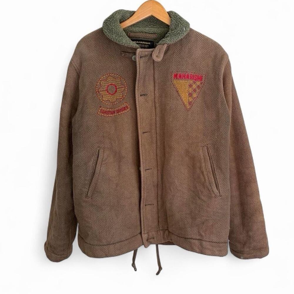 Maharishi Herringbone Powerloom Military Utility Men’s M Grunge Deck Jacket